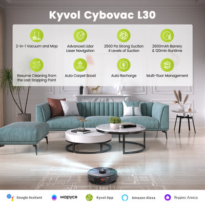 مكنسة وممسحة روبوت من Kyvol Cybovac L30